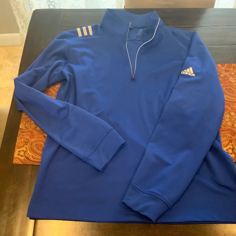 Adidas Golf Men's 3-Stripe Midweight 1/4-Zip Layering Pullover, size M , NWOT
